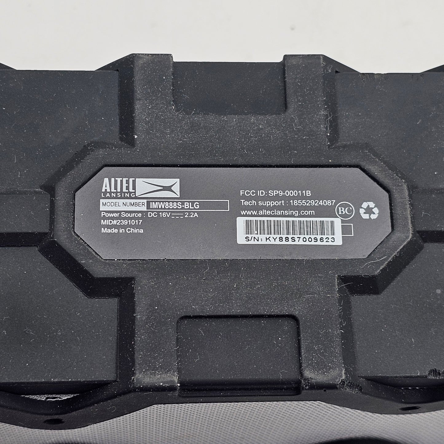 Altec Lansing IMW888-SBLUE Super Lifejacket Rugged Waterproof Bluetooth Speaker