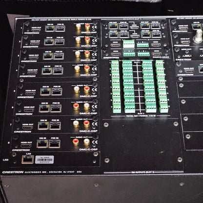 Crestron DMP16X16 Loaded with 16 DMC C DSP Input Cards