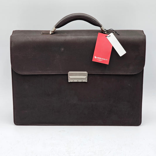New Swiss Milestone Briefcase 5 x 5 x 12 Brown Mobility 49545802SM