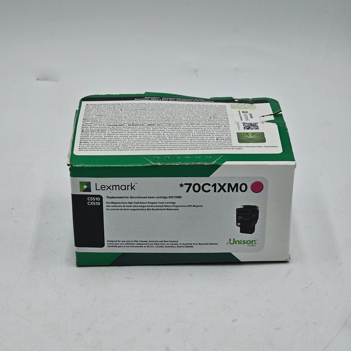 New Lexmark One Magenta Extra High Yield Toner 70C1XM0