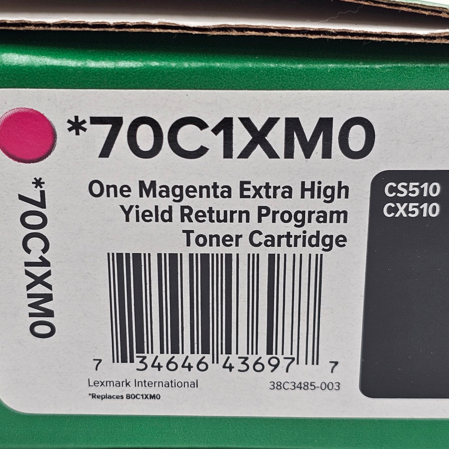 New Lexmark One Magenta Extra High Yield Toner 70C1XM0