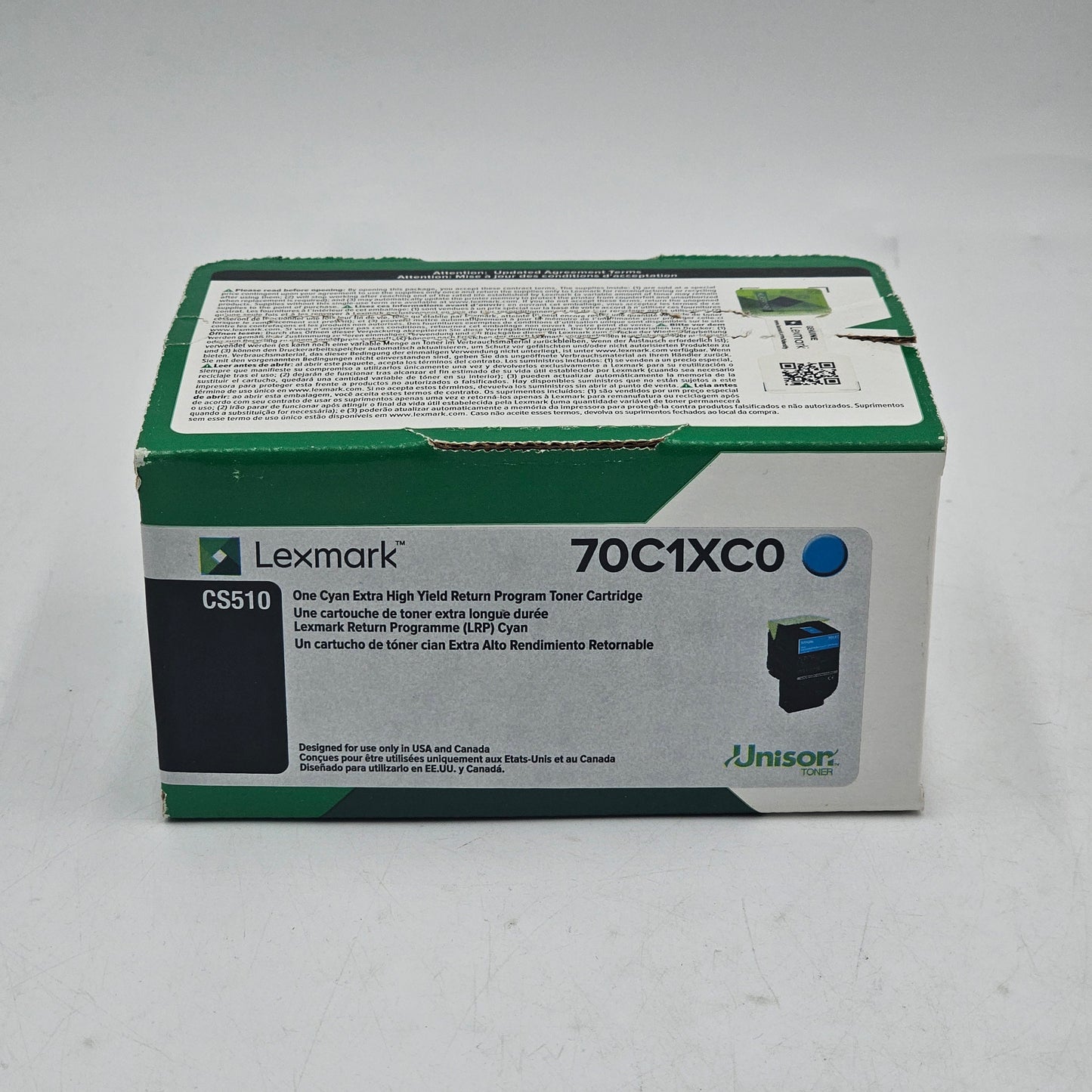 New Lexmark One Cyan Extra High Yield CS510 Toner 70C1XC0