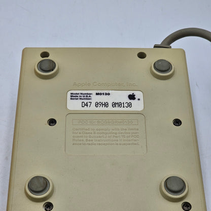 Vintage Apple Macintosh Beige Wired External 400K Floppy Disk Drive M0130