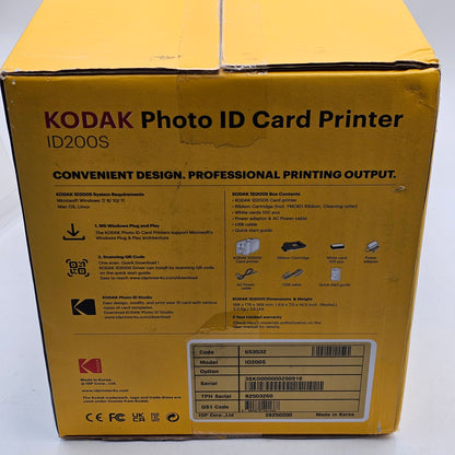 New Kodak Photo ID Card Printer ID200
