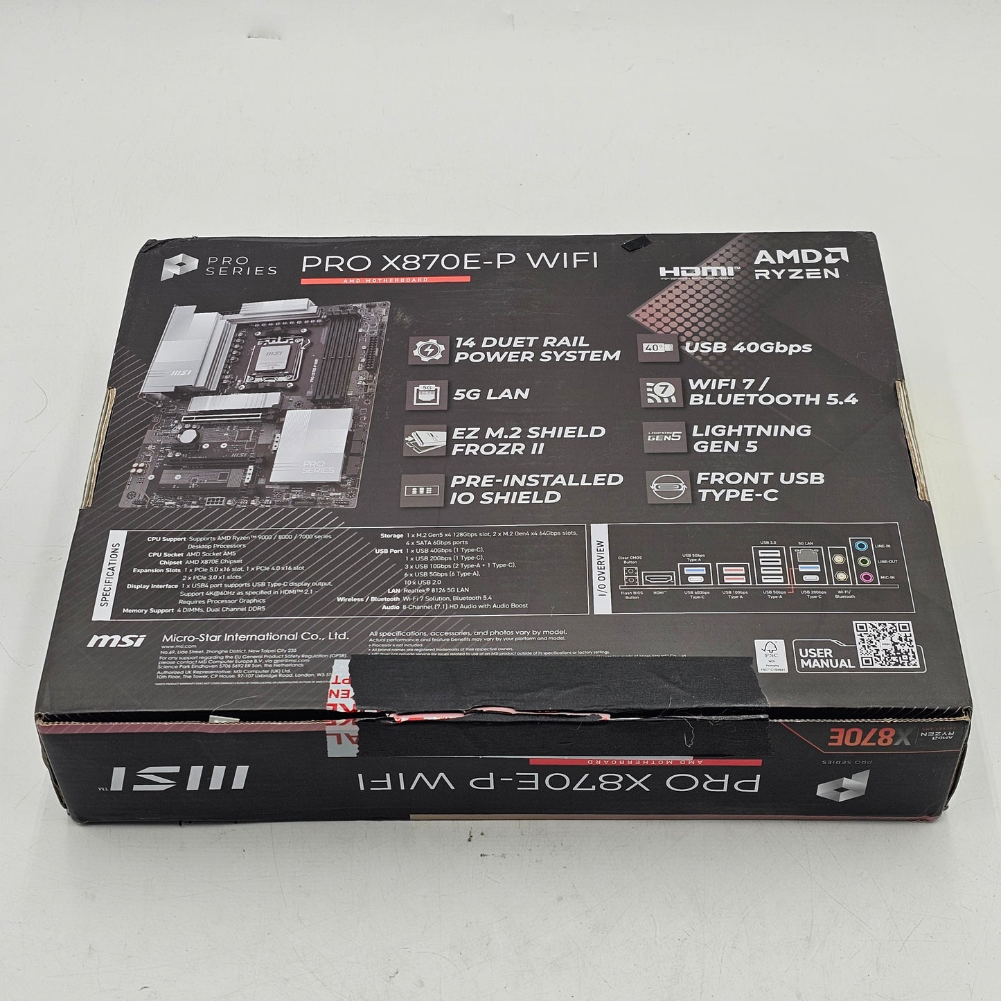 MSI PRO WIFI AM5 AMD ATX Motherboard X870E-P