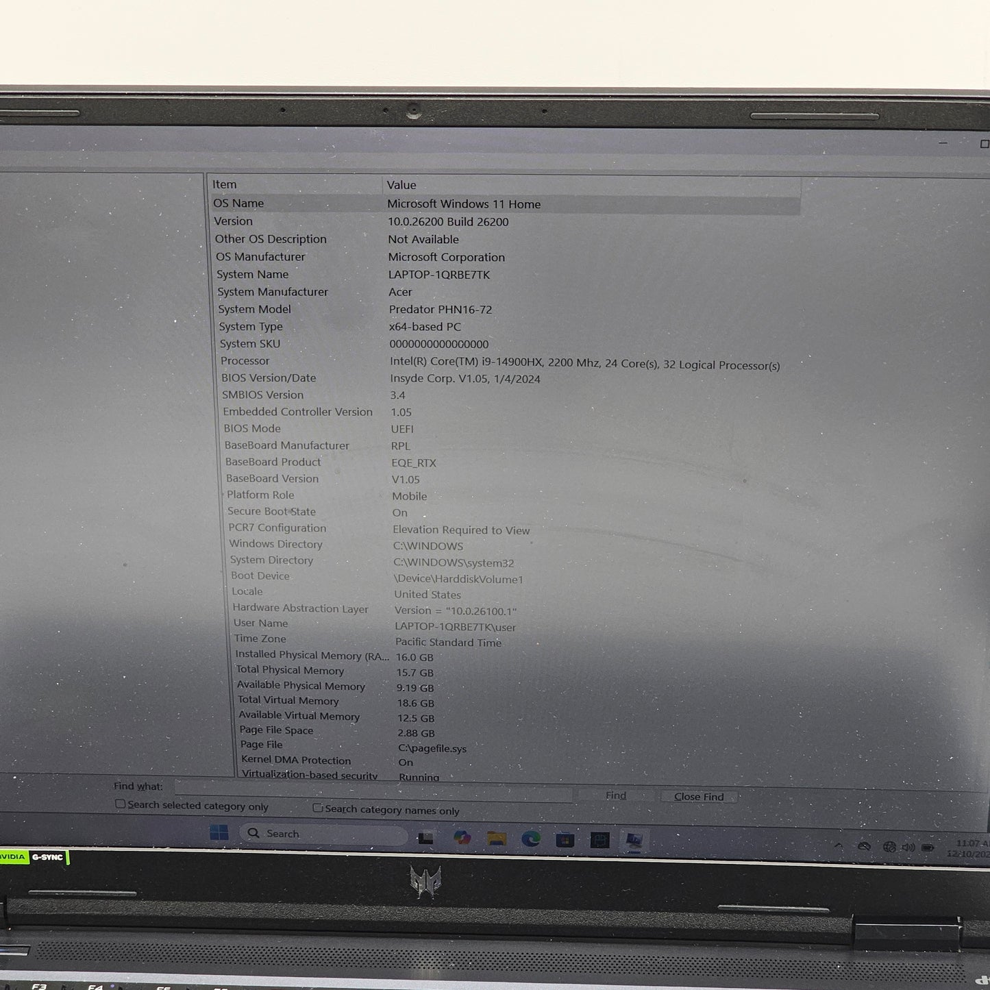 Acer Predator Helios 16 i9-14900HX 2.2GHz 16GB RAM 1TB SSD GeForce RTX 4060