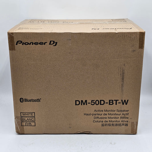 New PIONEER DJ Desktop Monitor System Bluetooth DM-50D-BT-W