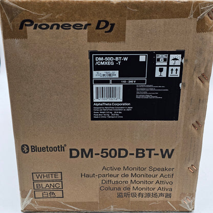 New PIONEER DJ Desktop Monitor System Bluetooth DM-50D-BT-W