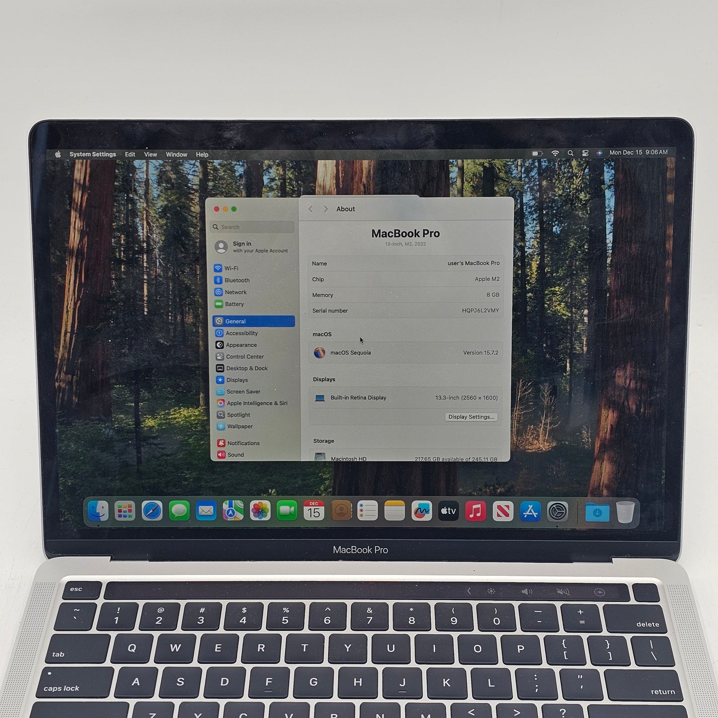 2022 Apple MacBook Pro 13.3" M2 10 Core 3.5GHz 8GB RAM 256GB SSD A2336