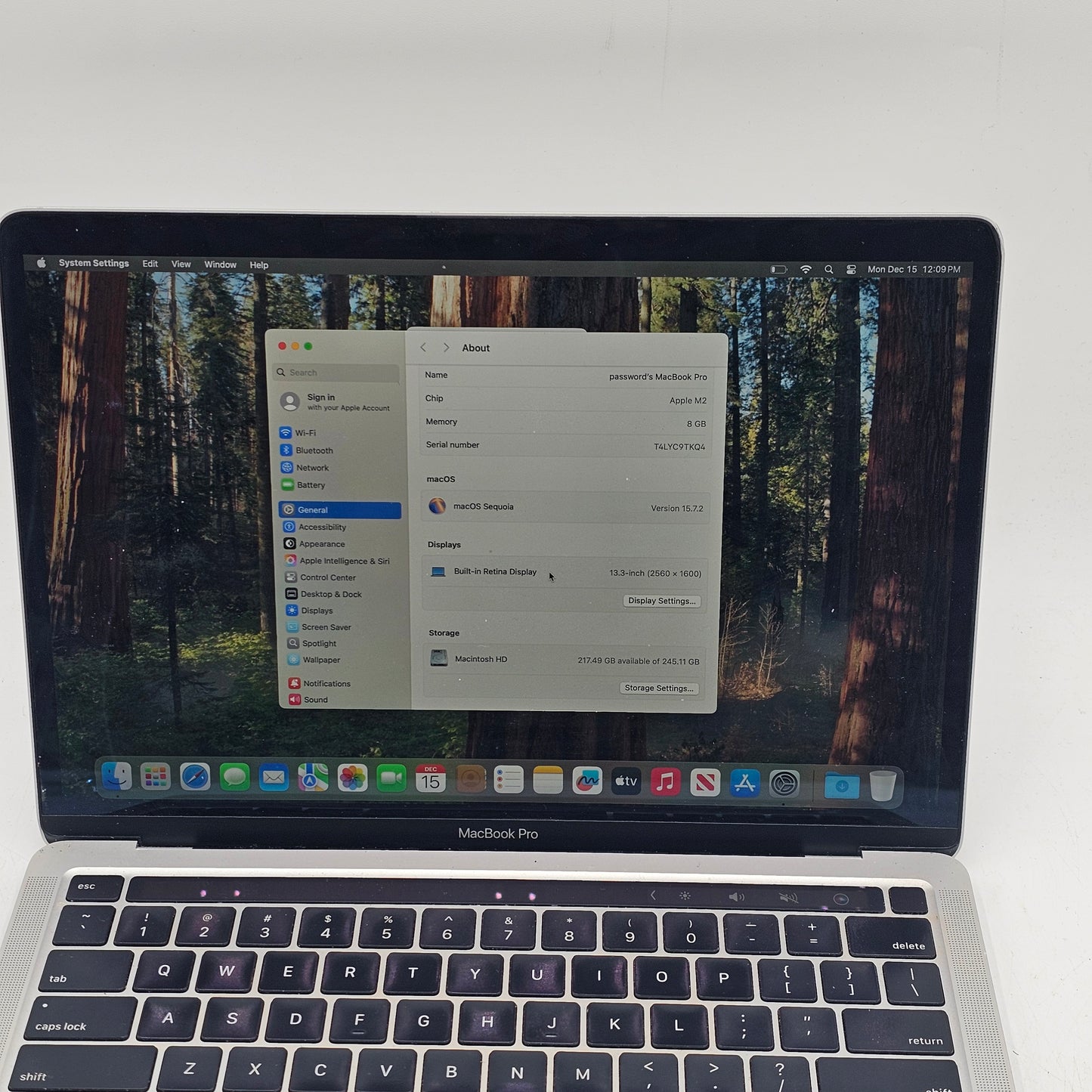 2022 Apple MacBook Pro 13.3" M2 10 Core 3.5GHz 8GB RAM 256GB SSD A2336