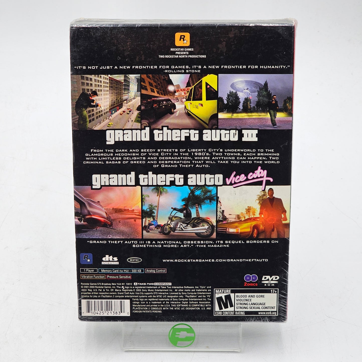 New PlayStation 2 Greatest Hits Rockstar Games Double Pack Grand Theft Auto 3 Vice City