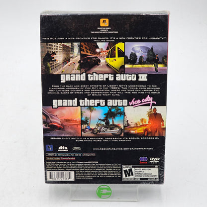 New PlayStation 2 Greatest Hits Rockstar Games Double Pack Grand Theft Auto 3 Vice City
