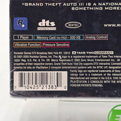 New PlayStation 2 Greatest Hits Rockstar Games Double Pack Grand Theft Auto 3 Vice City