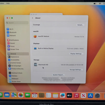 2019 Apple MacBook Pro 13.3" i5 1.4GHz 8GB RAM 128GB SSD Space Gray A2159