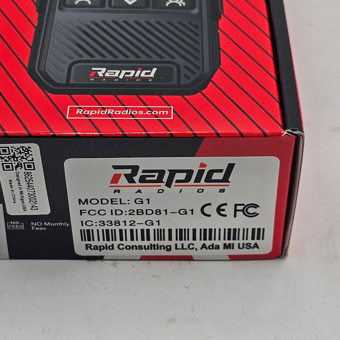 New Rapid Radios Push-to-Talk Nationwide Walkie-Talkie Radio G1CE