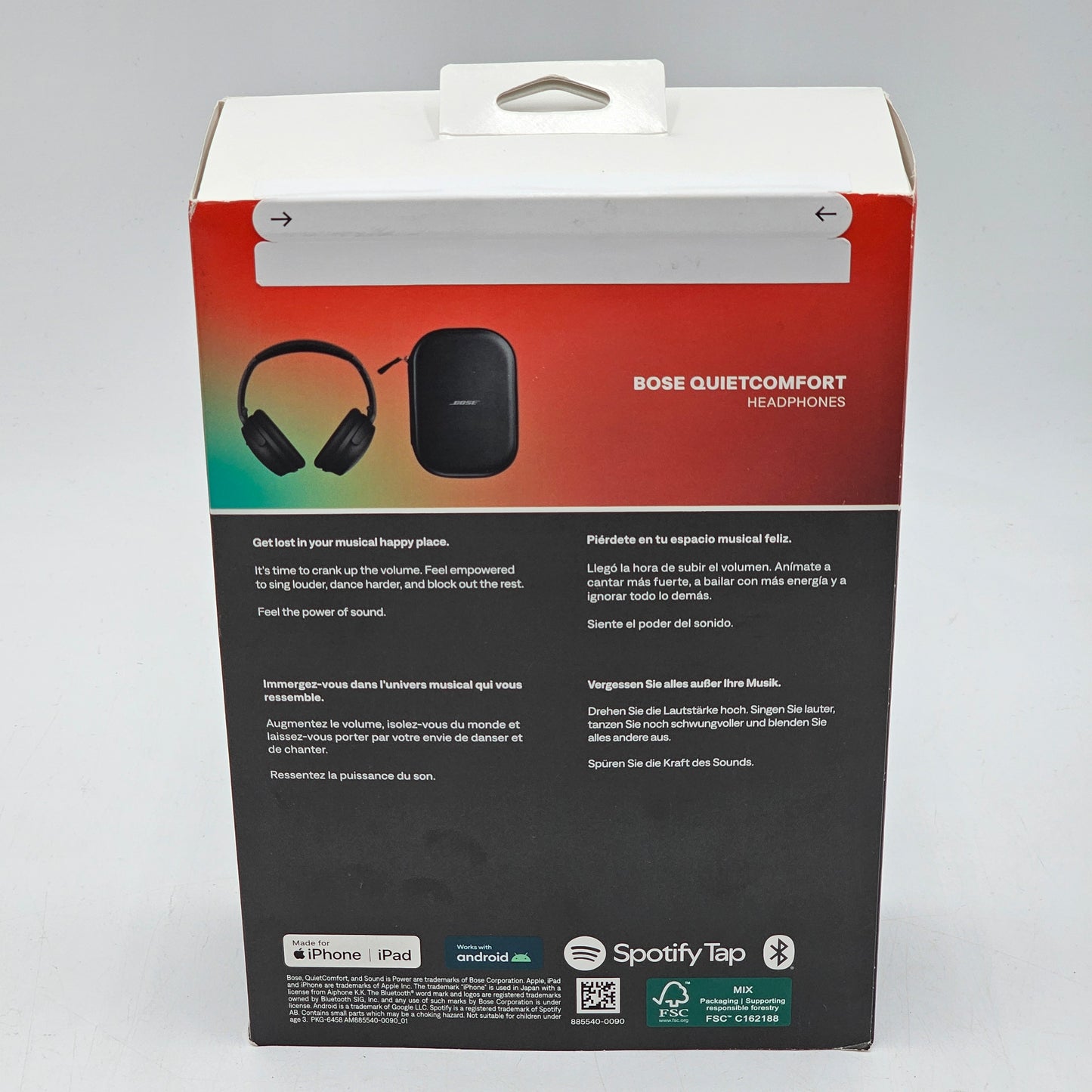 New Bose QuietComfort Over-Ear Noise Cancelling Bluetooth Headphones Black