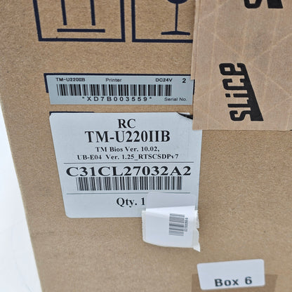 New EPSON DC24V Receipt Printer TM-U220IIB