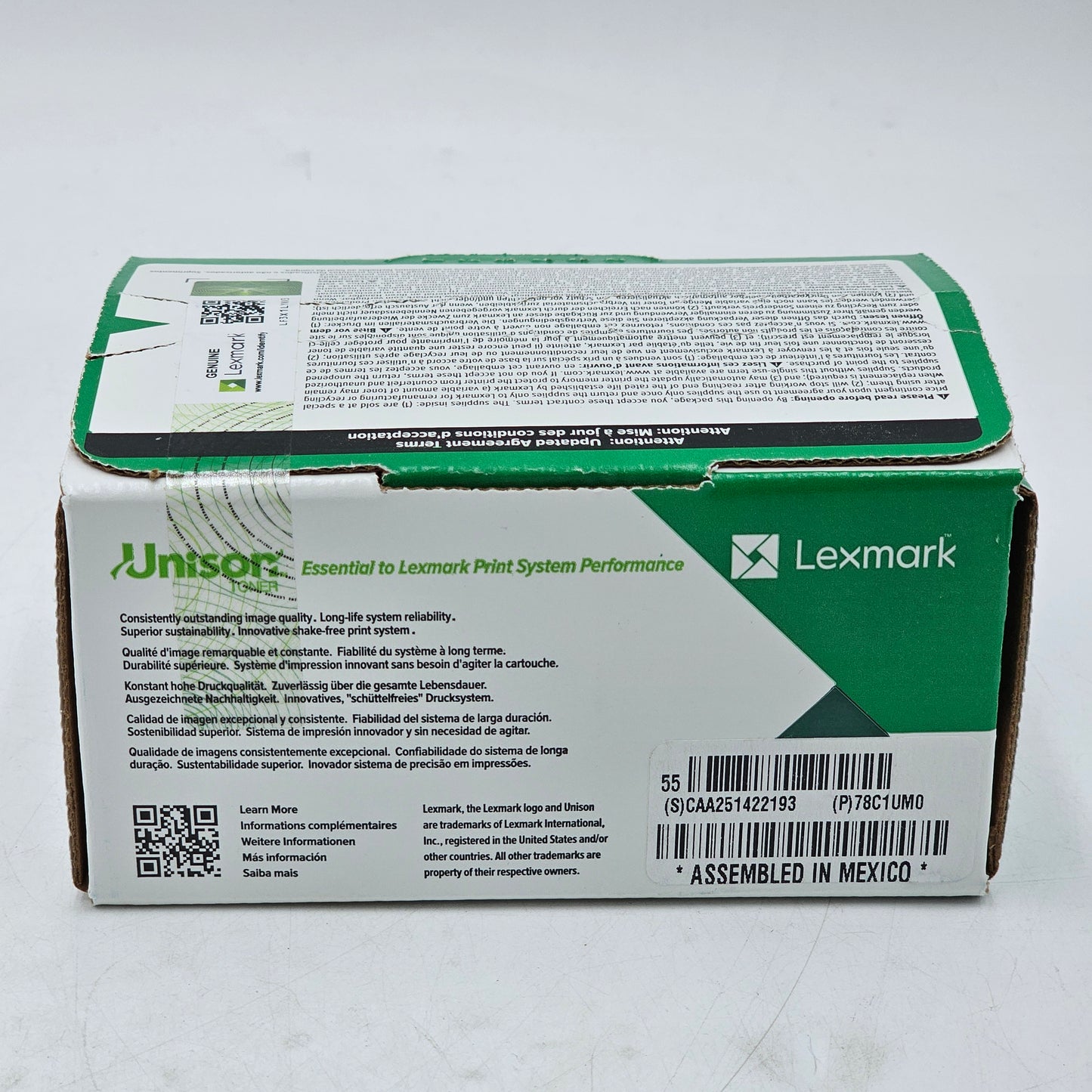 New Lexmark 78C1UM0 Magenta Toner Return Program Cartridge Ultra High Yield