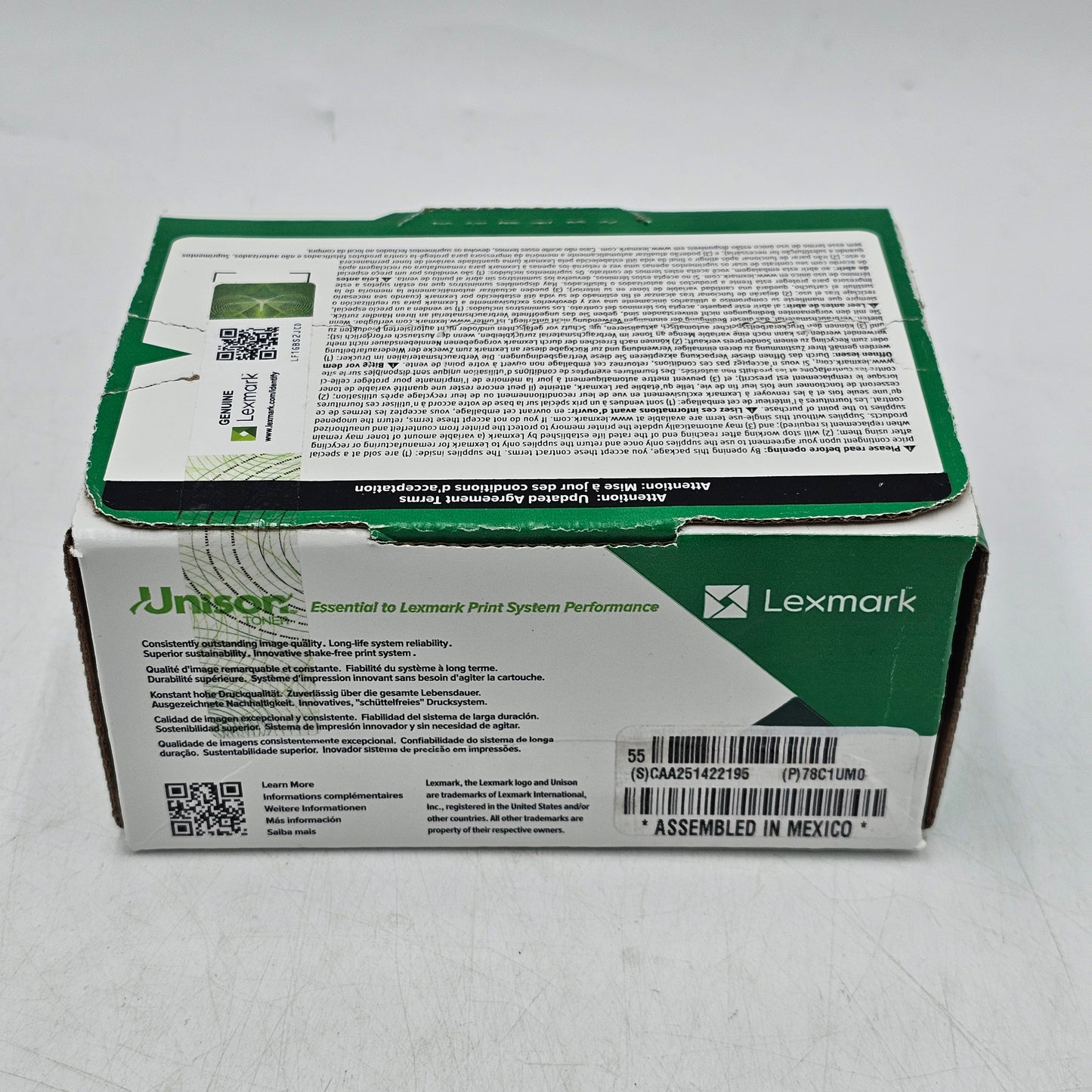 New Lexmark 78C1UM0 Magenta Toner Cartridge