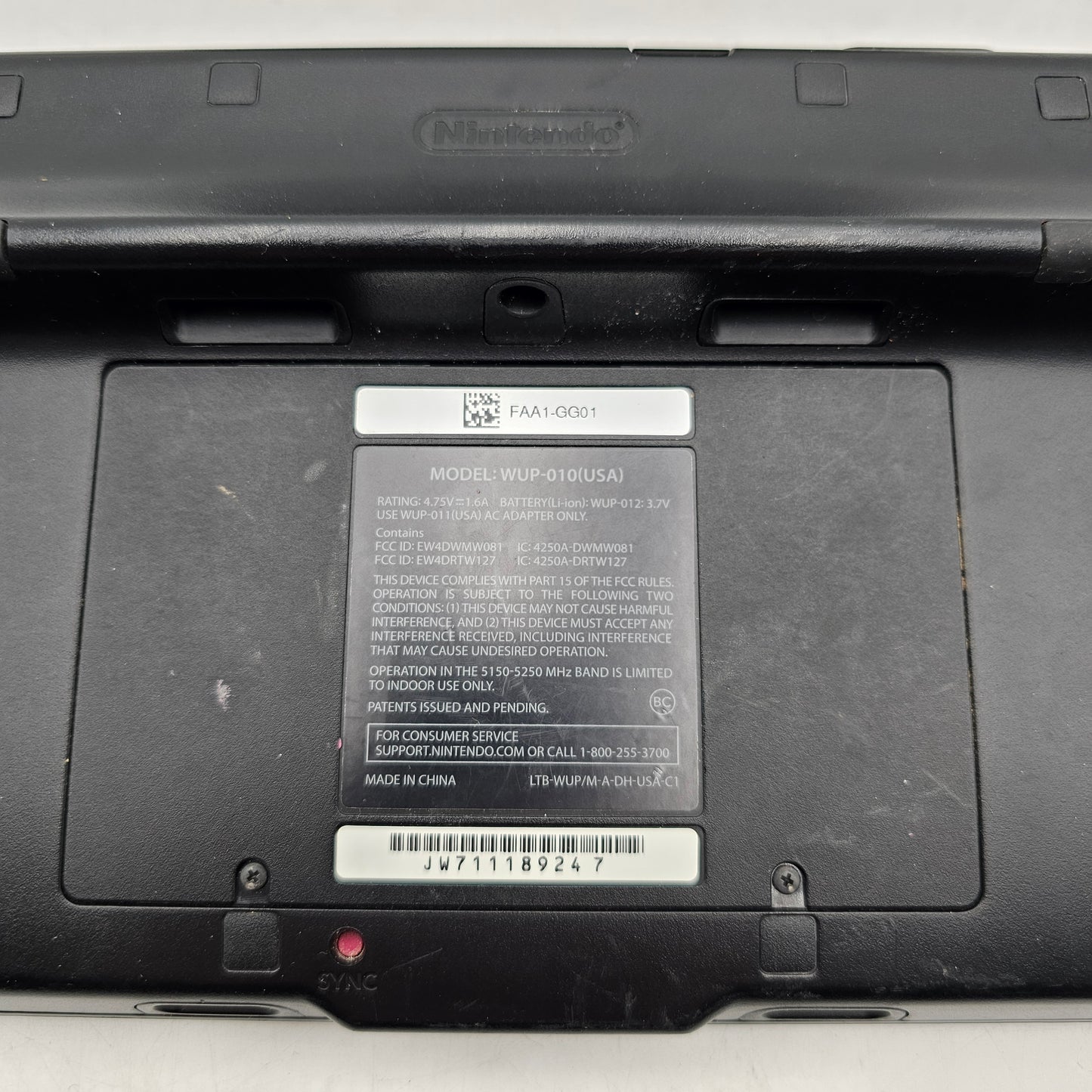 Nintendo Wii U Video Game Console WUP-101 (02) Black