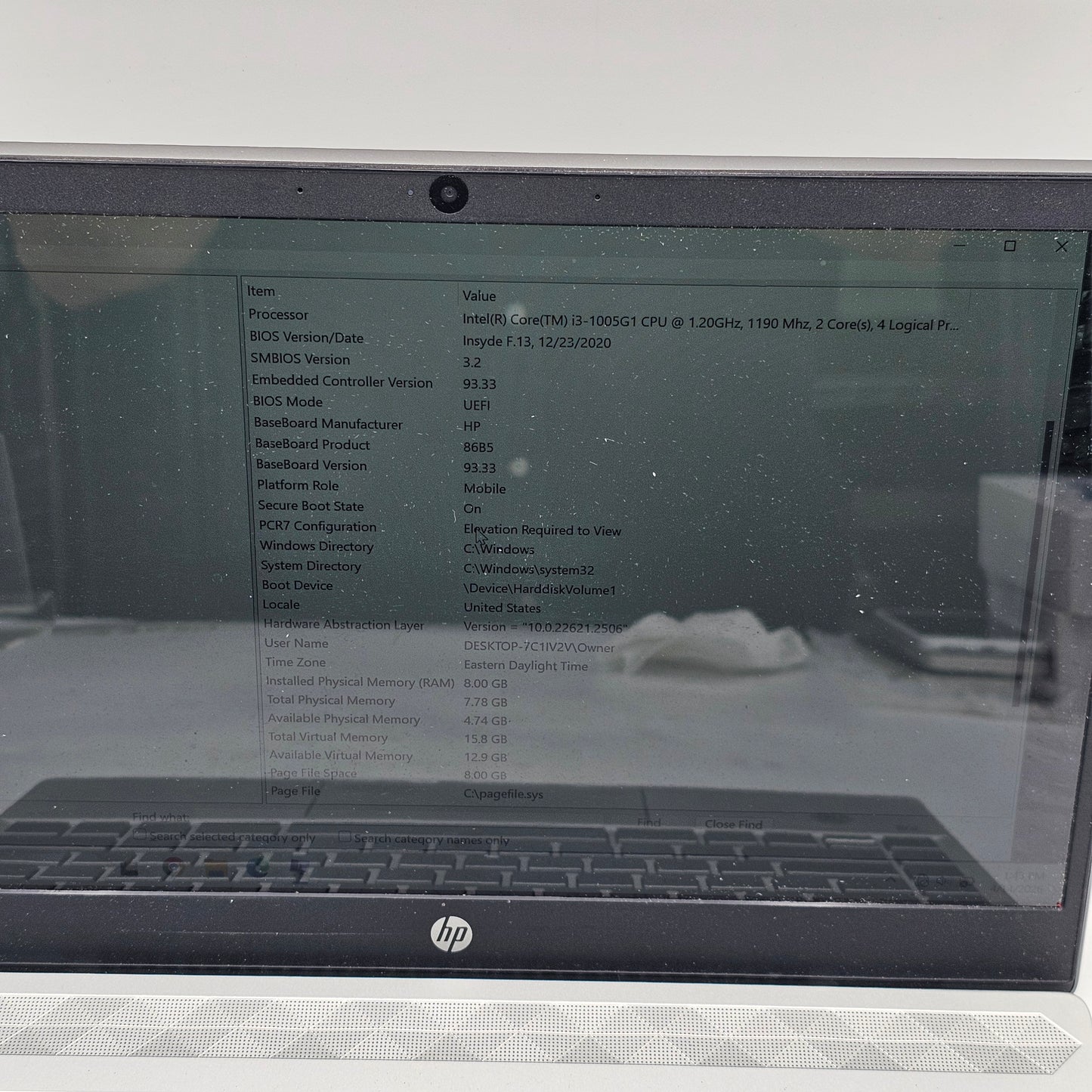 HP Pavilion 13-AN0031WM 13.3" i3-1005G1 1.2GHz 8GB RAM 128GB SSD