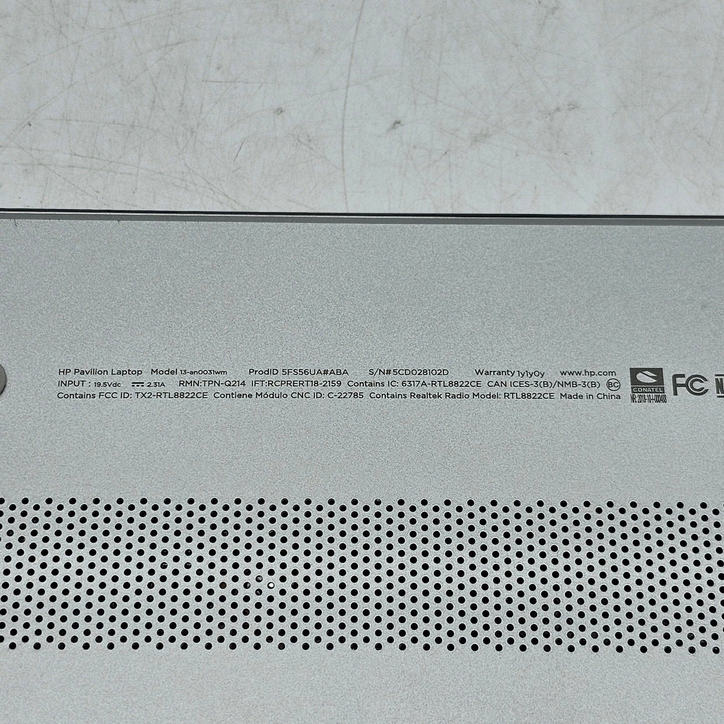 HP Pavilion 13-AN0031WM 13.3" i3-1005G1 1.2GHz 8GB RAM 128GB SSD