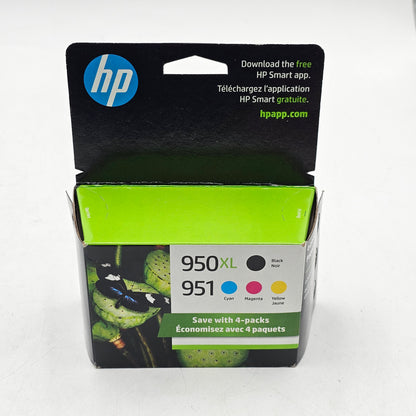 New HP 950xl 950 Black, Yellow, Cyan and Magenta Ink Cartridge Sept 2027 Exp
