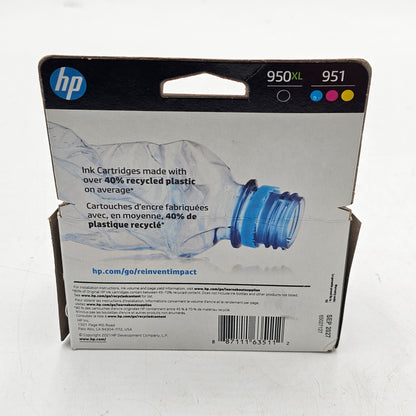 New HP 950xl 950 Black, Yellow, Cyan and Magenta Ink Cartridge Sept 2027 Exp