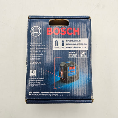 New Bosch GLL50-20 3V Self Leveling Cross Line Laser