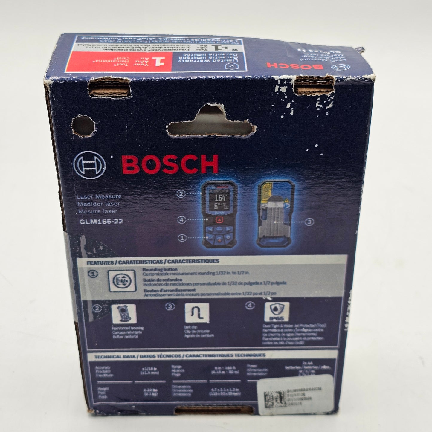 New Bosch GLM165-22 3V Laser Measure
