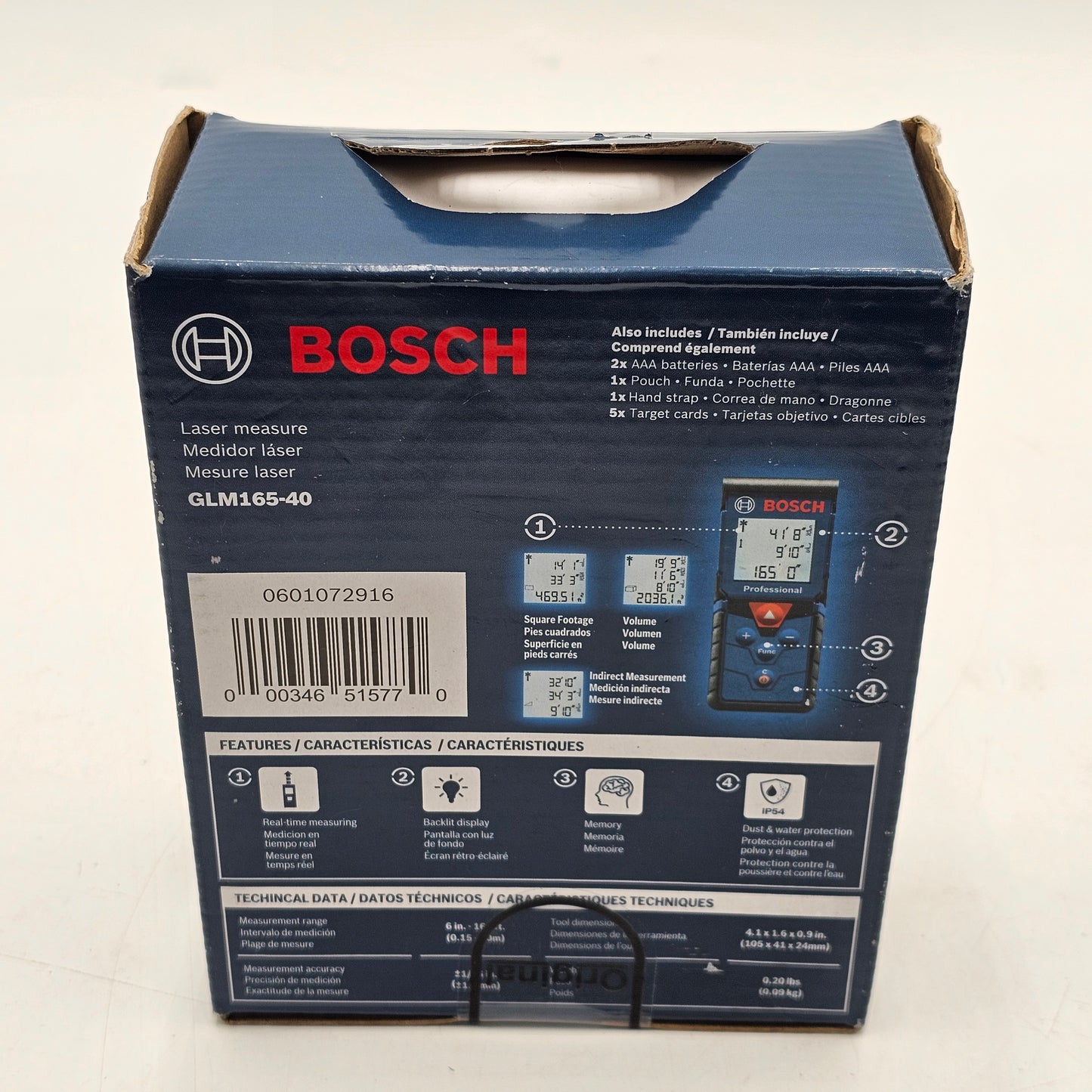 New Bosch GLM165-40 3V Laser Measure
