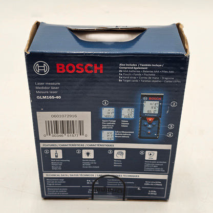 New Bosch GLM165-40 3V Laser Measure