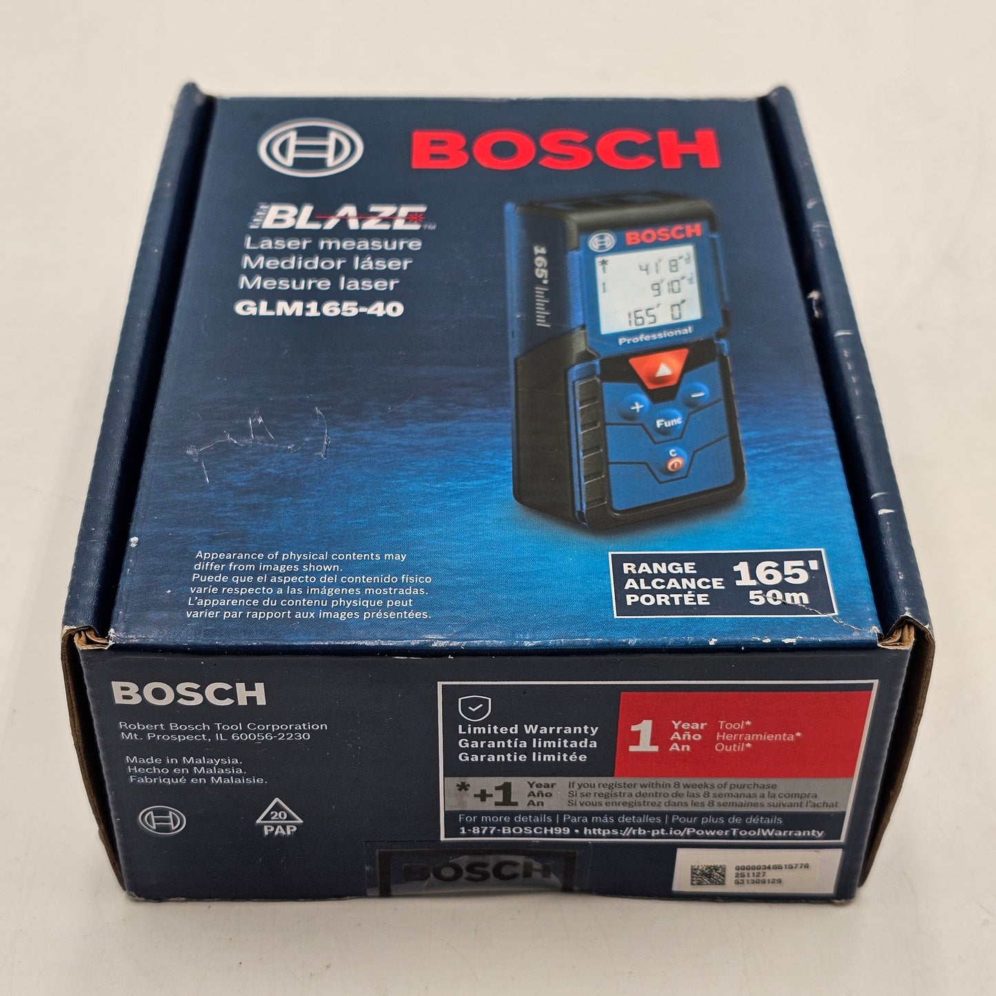 New Bosch GLM165-40 3V Laser Measure