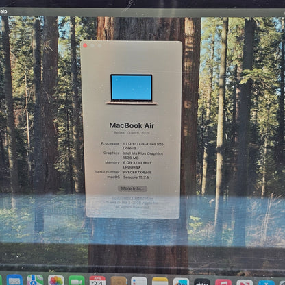 2020 Apple MacBook Air 13.3" i3 1.1GHz 8GB RAM 128GB SSD Rose Gold A2179