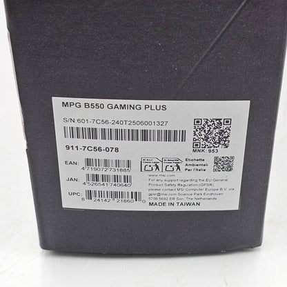 MSi B550 Gaming Plus AM4 ATX AMD DDR4 Motherboard