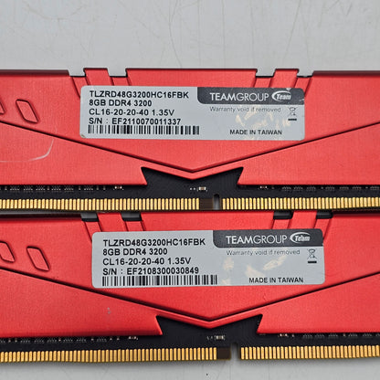 TeamGroup Team 16GB (2x8GB) RAM DDR4 3200MHz TLZRD48G3200HC16FBK