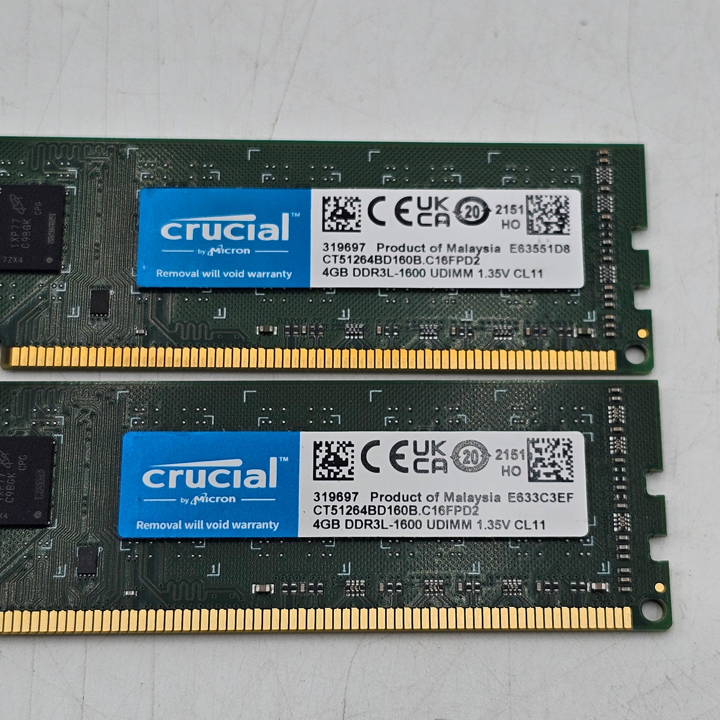 Crucial CT51264BD 8GB (2x4GB) RAM DDR3 1600MHz CT51264BD160B.C16FPD2