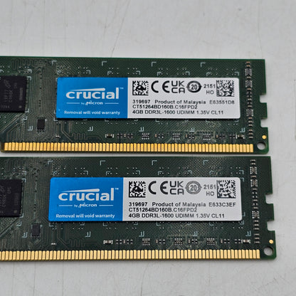 Crucial CT51264BD 8GB (2x4GB) RAM DDR3 1600MHz CT51264BD160B.C16FPD2