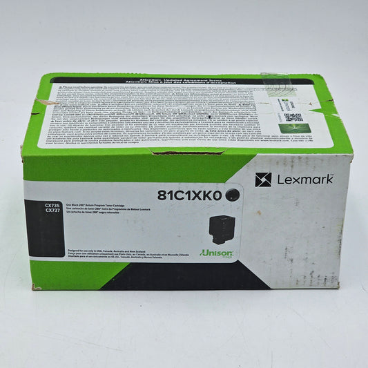 New Lexmark 81C1XK0 Black Toner Cartridge