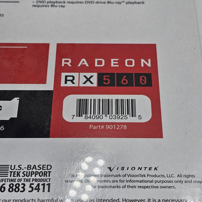 New Visiontek Radeon RX 560 4GB GDDR5 Graphics Card 901278