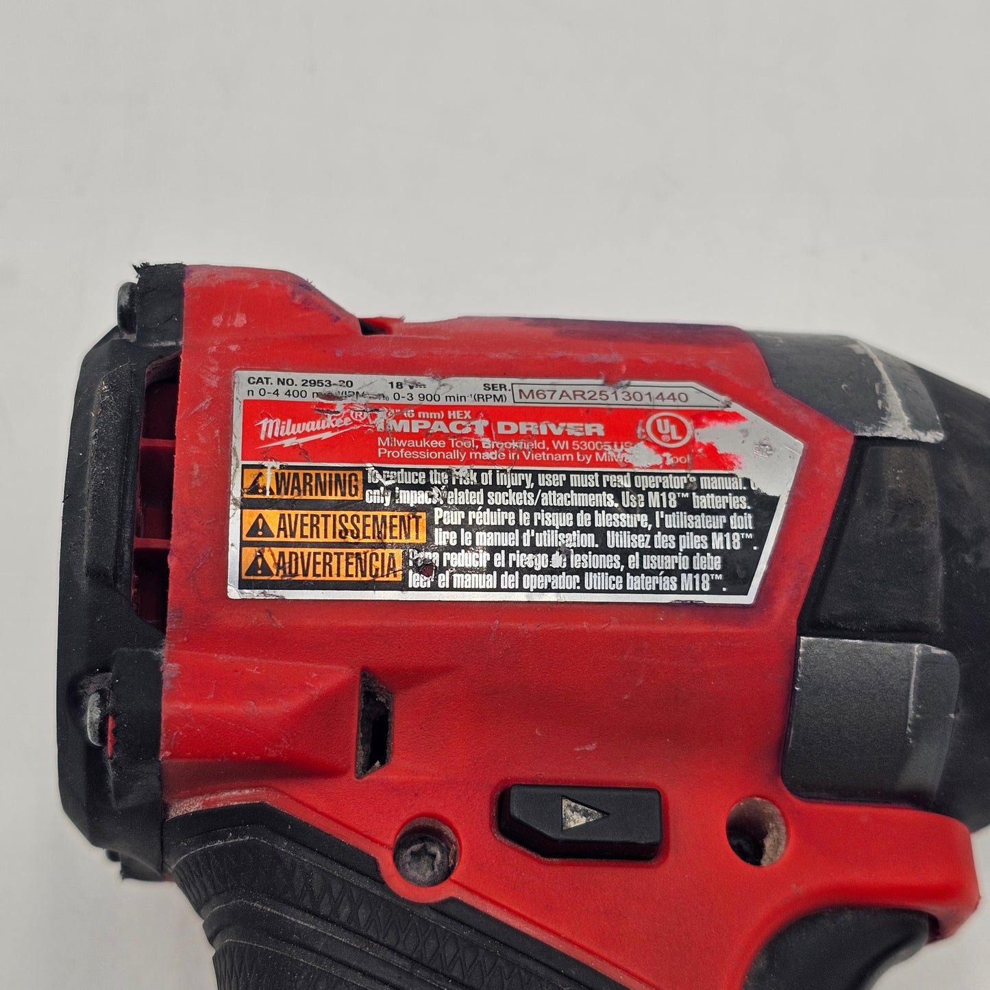 Milwaukee 2953-20 M18 18V M18 FUEL 1/4" Hex Impact Driver with Battery