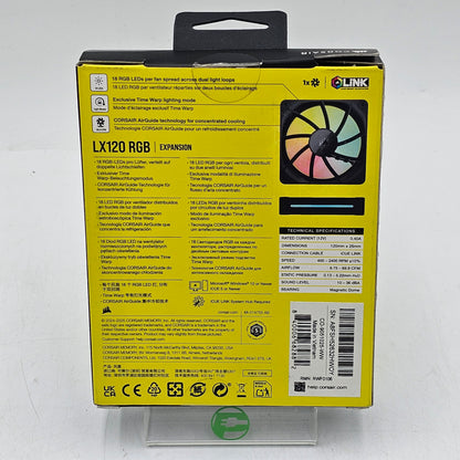 New CORSAIR iCUE LINK RGB 120mm PWM LX120
