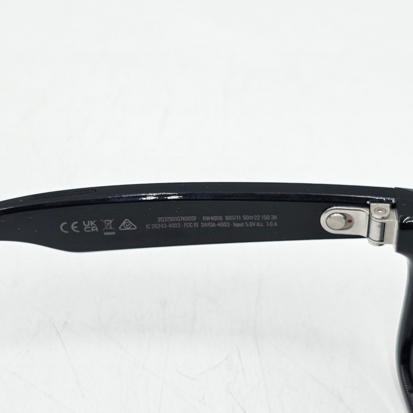 Ray-Ban Meta Wayfarer Gen 1 Shiny Black Polarized RW4006 601/71 AI Smart Glasses