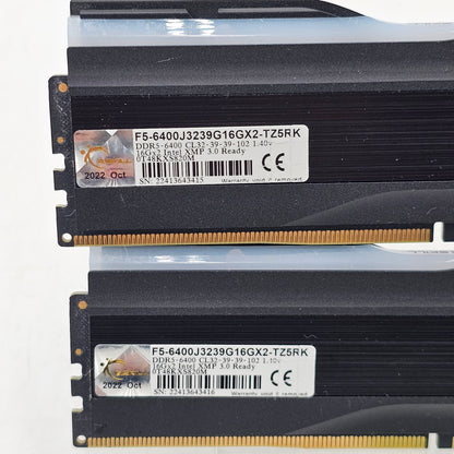 G.Skill Trident Z5 RGB 32GB (2x16GB) RAM DDR5 3200MHz F5-6400J3239G16GX2-TZ5RK