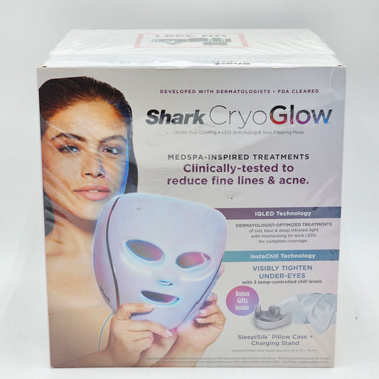 New Shark Cryo Glow Under Eye Cooling LED Anti Aging Skin Clearing Mask