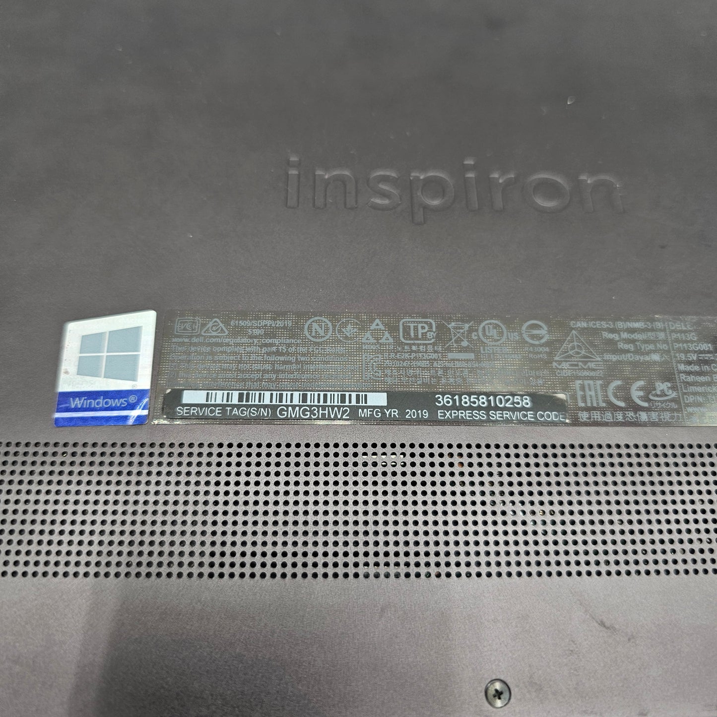 Dell Inspiron 7391 13.3" i7-10510U 1.8GHz 16GB RAM 512GB SSD
