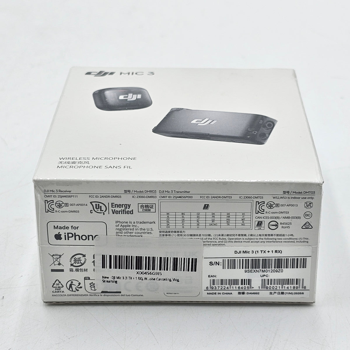 New DJI MIC 3 (1TX + 1RX) Wireless Audio System