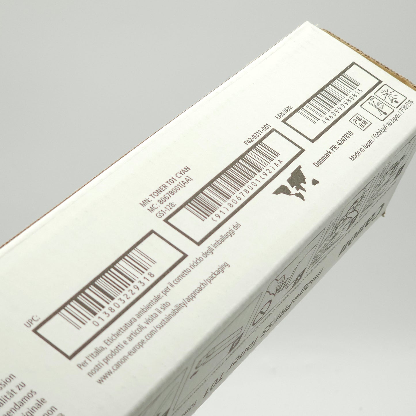 New Canon T01 F42-9331-001 Cyan Toner Cartridge