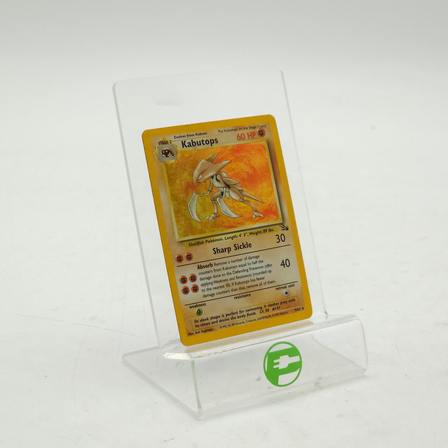 Pokémon TCG Fossil Set Kabutops 9/62 Holo Rare
