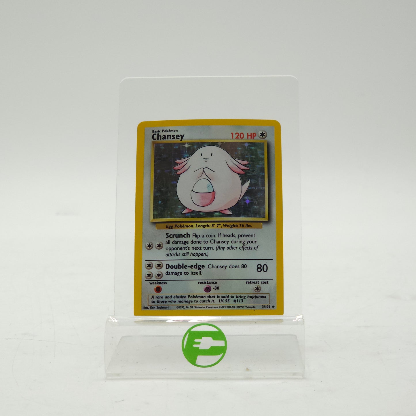 Pokémon TCG Base Set Chansey 3/102 Holo Rare